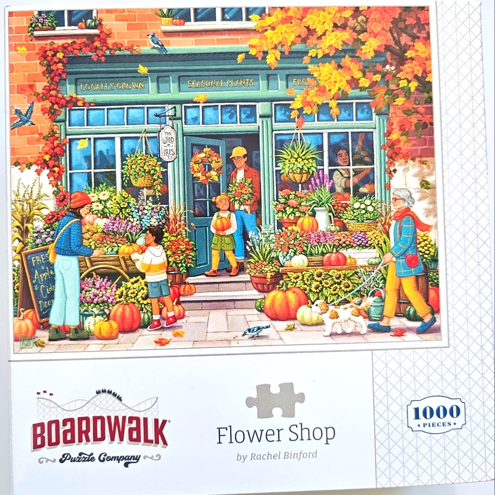 Boardwalk Puzzles Flower Shop, 1000 Piece Jigsaw Puzzle for Adults, Made in USA